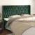 Tăblie pat cu aripioare verde închis 183x16x118/128 cm catifea GartenMobel Dekor