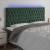 Tăblie de pat cu LED, verde închis, 180x7x118/128 cm, catifea GartenMobel Dekor