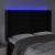 Tăblie de pat cu LED, negru, 147x16x118/128 cm, catifea GartenMobel Dekor