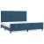 Cadru de pat cu tăblie, albastru închis, 200x200 cm, catifea GartenMobel Dekor
