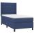 Pat box spring cu saltea, albastru, 100x200 cm, textil GartenMobel Dekor
