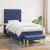 Pat box spring cu saltea, albastru, 100x200 cm, textil GartenMobel Dekor