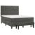 Pat box spring cu saltea, gri închis, 140x200 cm, catifea GartenMobel Dekor
