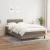 Pat box spring cu saltea, gri taupe, 120x200 cm, textil GartenMobel Dekor