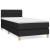 Pat box spring cu saltea, negru, 100x200 cm, textil GartenMobel Dekor