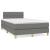 Pat box spring cu saltea, gri închis, 120x200 cm, textil GartenMobel Dekor
