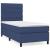 Pat box spring cu saltea, albastru, 100x200 cm, textil GartenMobel Dekor