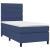 Pat box spring cu saltea, albastru, 100x200 cm, textil GartenMobel Dekor