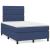 Pat box spring cu saltea, albastru, 120x200 cm, textil GartenMobel Dekor