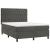 Pat box spring cu saltea, gri închis, 140x200 cm, catifea GartenMobel Dekor