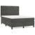 Pat box spring cu saltea, gri închis, 140x200 cm, catifea GartenMobel Dekor