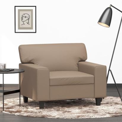 Canapea de o persoană, cappuccino, 60 cm, piele ecologică GartenMobel Dekor