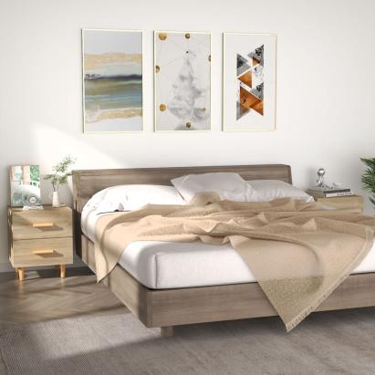 Noptiere, 2 buc., stejar sonoma, 40x35x47,5 cm GartenMobel Dekor