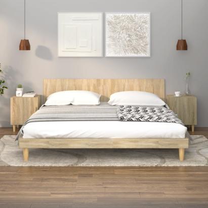 Noptiere, 2 buc., stejar sonoma, lemn prelucrat GartenMobel Dekor