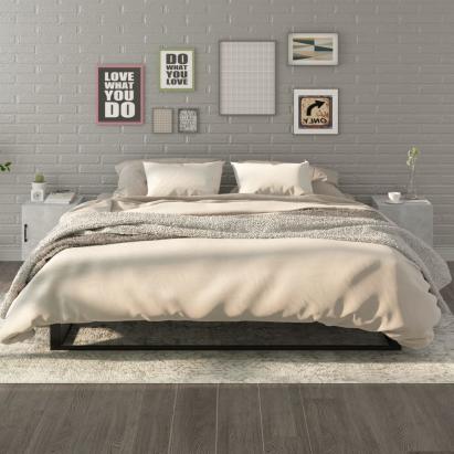 Noptiere, 2 buc., gri beton, lemn prelucrat GartenMobel Dekor
