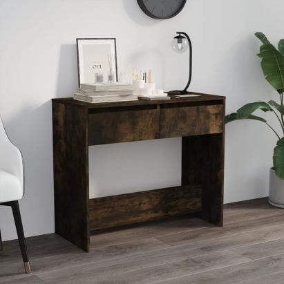 Masă consolă, stejar afumat, 89x41x76,5 cm, oțel GartenMobel Dekor