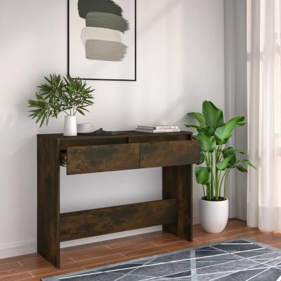 Masă consolă, stejar afumat, 100x35x76,5 cm, PAL GartenMobel Dekor