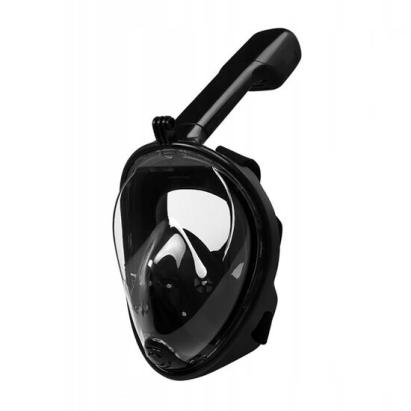 Masca snorkeling cu tub, Trizand, neagra, sistem antiaburire, suport camera, marime S/M GartenVIP DiyLine