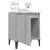 Noptiere cu picioare metal, 2 buc., sonoma gri, 40x30x50 cm GartenMobel Dekor