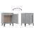 Noptiere cu picioare metal, 2 buc., sonoma gri, 40x30x50 cm GartenMobel Dekor