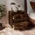 Noptiere picioare lemn masiv 2 buc. stejar fumuriu 40x35x50 cm GartenMobel Dekor