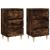 Noptiere picioare lemn masiv 2 buc. stejar afumat 40x35x69 cm GartenMobel Dekor
