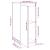 Servante, 2 buc., alb, 31,5x34x75 cm, lemn masiv de pin GartenMobel Dekor