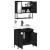 Set mobilier de baie, 2 piese, negru, lemn compozit GartenMobel Dekor