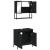 Set mobilier de baie, 2 piese, negru, lemn compozit GartenMobel Dekor