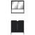Set mobilier de baie, 2 piese, negru, lemn compozit GartenMobel Dekor