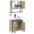 Set mobilier de baie, 2 piese, stejar sonoma, lemn prelucrat GartenMobel Dekor