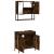 Set mobilier de baie, 2 piese, stejar fumuriu, lemn prelucrat GartenMobel Dekor