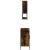 Set mobilier de baie, 2 piese, stejar fumuriu, lemn prelucrat GartenMobel Dekor