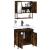 Set mobilier de baie, 2 piese, stejar fumuriu, lemn prelucrat GartenMobel Dekor