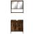Set mobilier de baie, 2 piese, stejar fumuriu, lemn prelucrat GartenMobel Dekor