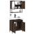 Set mobilier de baie, 2 piese, stejar maro, lemn prelucrat GartenMobel Dekor
