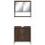Set mobilier de baie, 2 piese, stejar maro, lemn prelucrat GartenMobel Dekor