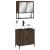 Set mobilier de baie, 2 piese, stejar maro, lemn prelucrat GartenMobel Dekor