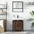 Set mobilier de baie, 2 piese, stejar maro, lemn prelucrat GartenMobel Dekor