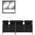 Set mobilier de baie, 3 piese, negru, lemn compozit GartenMobel Dekor