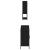 Set mobilier de baie, 3 piese, negru, lemn compozit GartenMobel Dekor