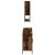 Set mobilier de baie, 3 piese, stejar fumuriu, lemn prelucrat GartenMobel Dekor