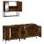 Set mobilier de baie, 3 piese, stejar fumuriu, lemn prelucrat GartenMobel Dekor