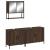 Set mobilier de baie, 3 piese, stejar maro, lemn prelucrat GartenMobel Dekor
