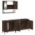 Set mobilier de baie, 3 piese, stejar maro, lemn prelucrat GartenMobel Dekor
