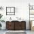 Set mobilier de baie, 3 piese, stejar maro, lemn prelucrat GartenMobel Dekor
