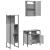 Set mobilier de baie, 3 piese, gri sonoma, lemn prelucrat GartenMobel Dekor