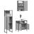 Set mobilier de baie, 3 piese, gri sonoma, lemn prelucrat GartenMobel Dekor