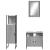 Set mobilier de baie, 3 piese, gri sonoma, lemn prelucrat GartenMobel Dekor