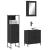 Set mobilier de baie, 3 piese, negru, lemn compozit GartenMobel Dekor